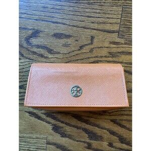 Large Tory Burch sunglasses/eye glasses case magnetic eyeglasses orange